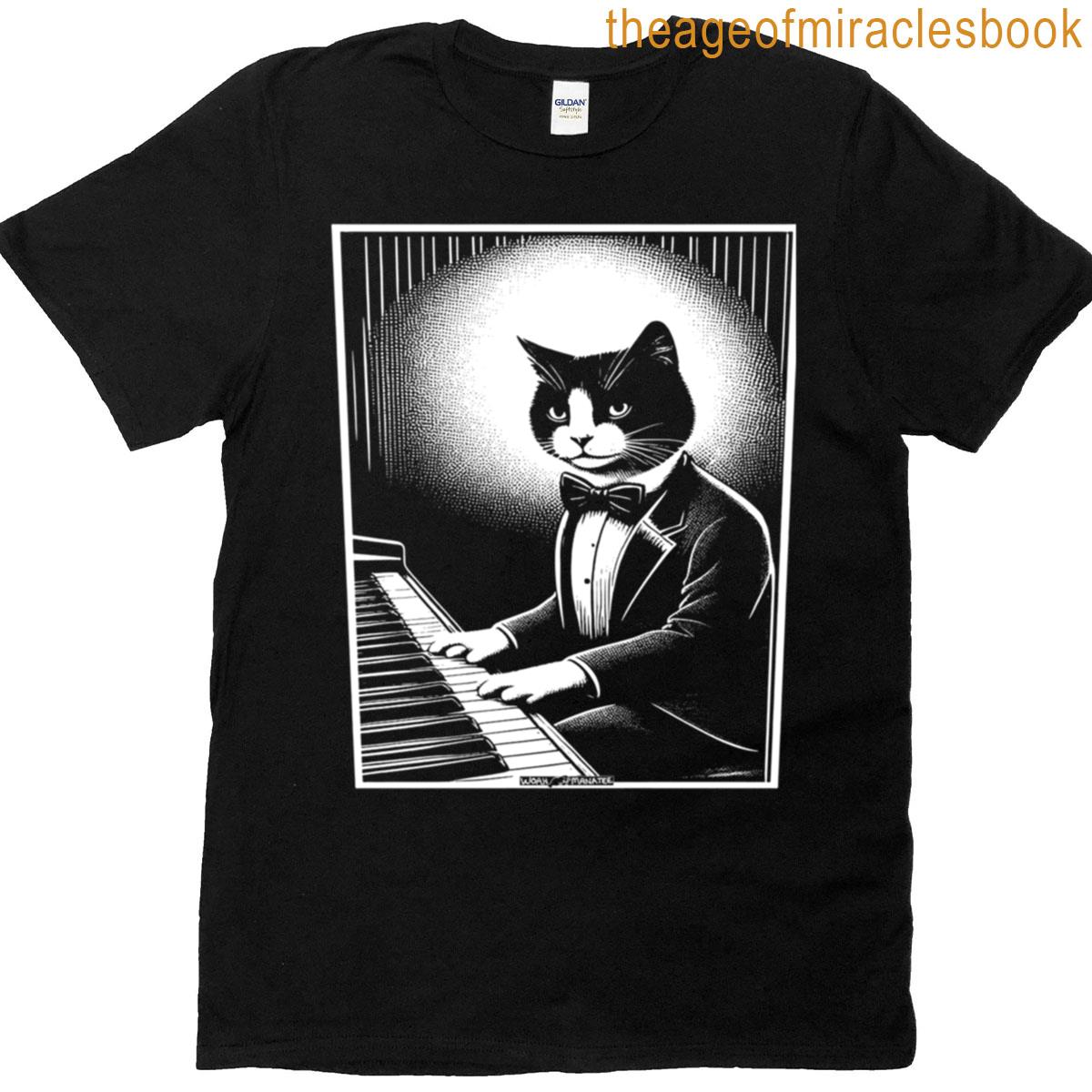 Cat Pianist T-shirt