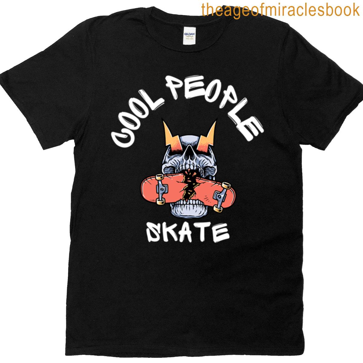 Cool People Skate Cool Skull T-shirt
