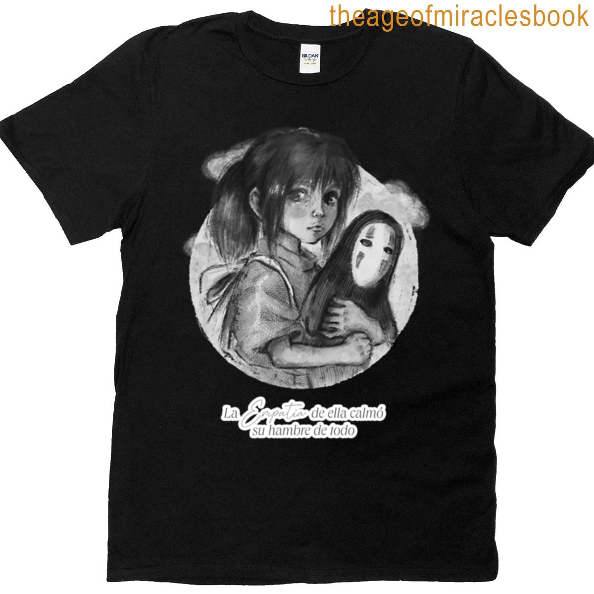 Copia De Chihiro Hugging No Face Orange Gray T-shirt
