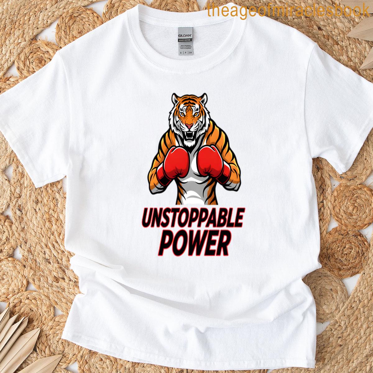 Fierce Tiger Boxing With Unstoppable Power T-shirt
