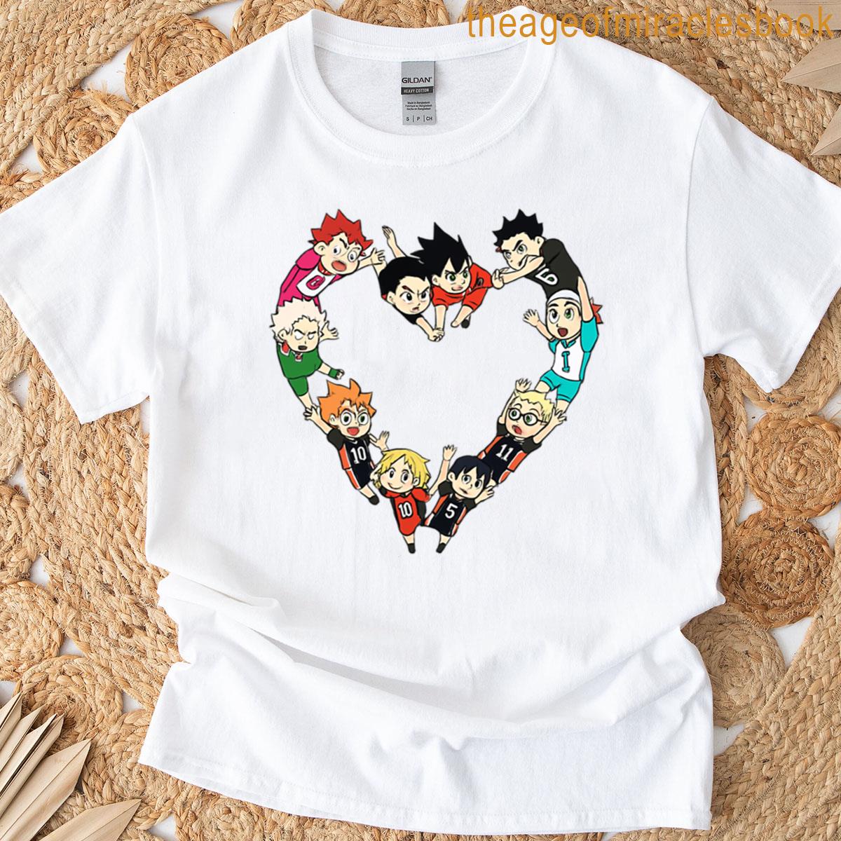 Haikyuu Characters Heart Collage T-shirt