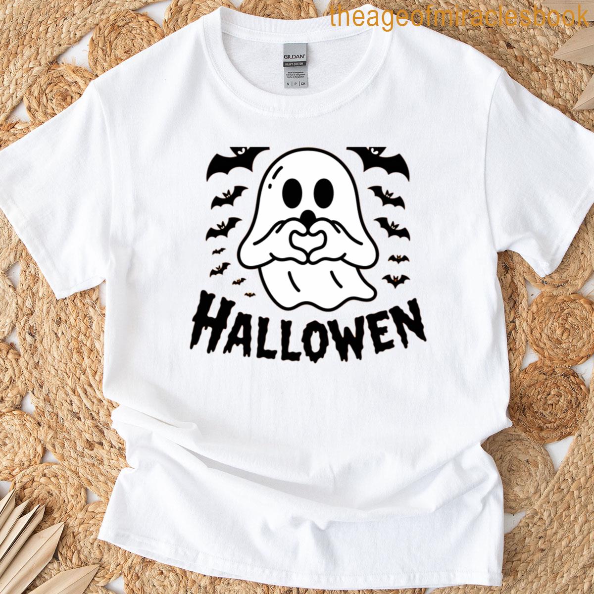 Halloween Ghost Heart Hands T-shirt