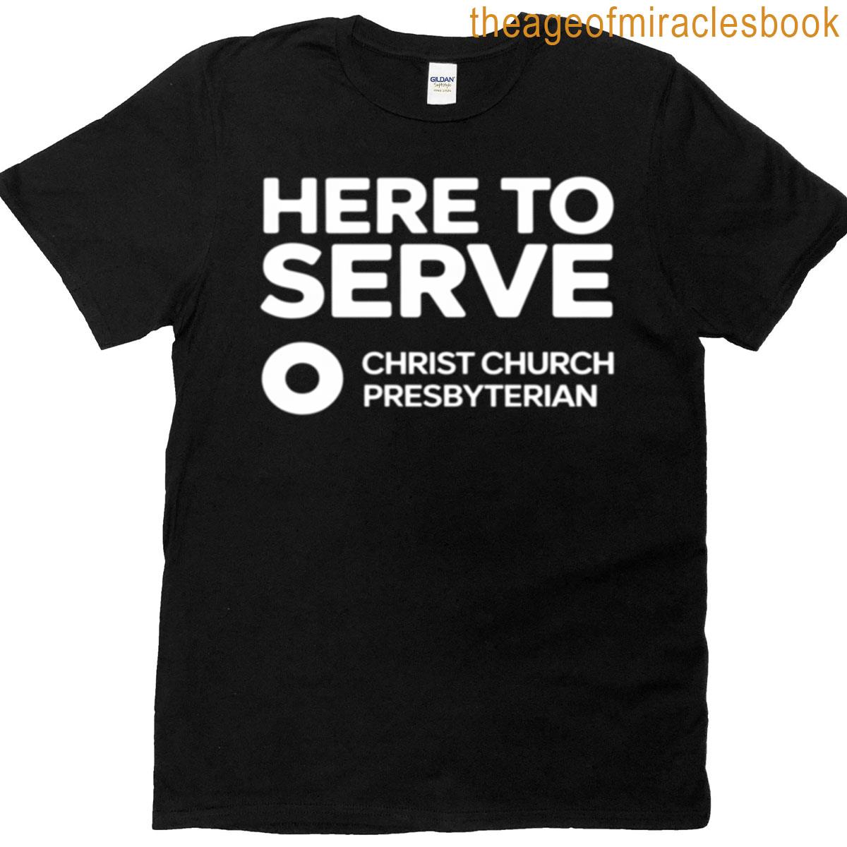 Here To Serve White Back T-shirt