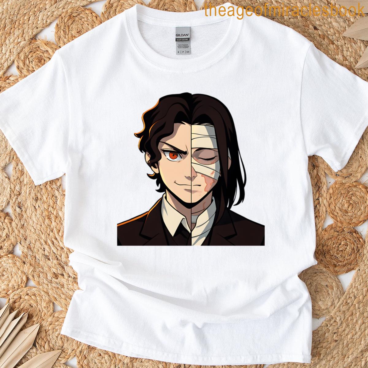 Split-wounded Portrait Wounded Swordsman T-shirt