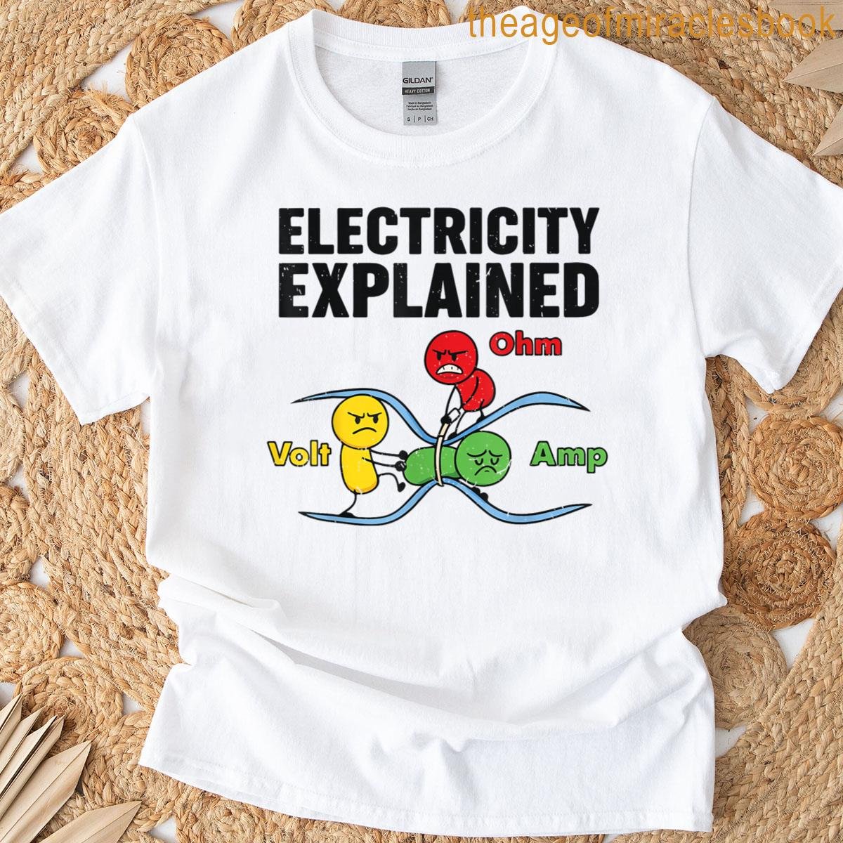Electricity Explained Funny Nerdy Pun Physics Humor Science T-shirt