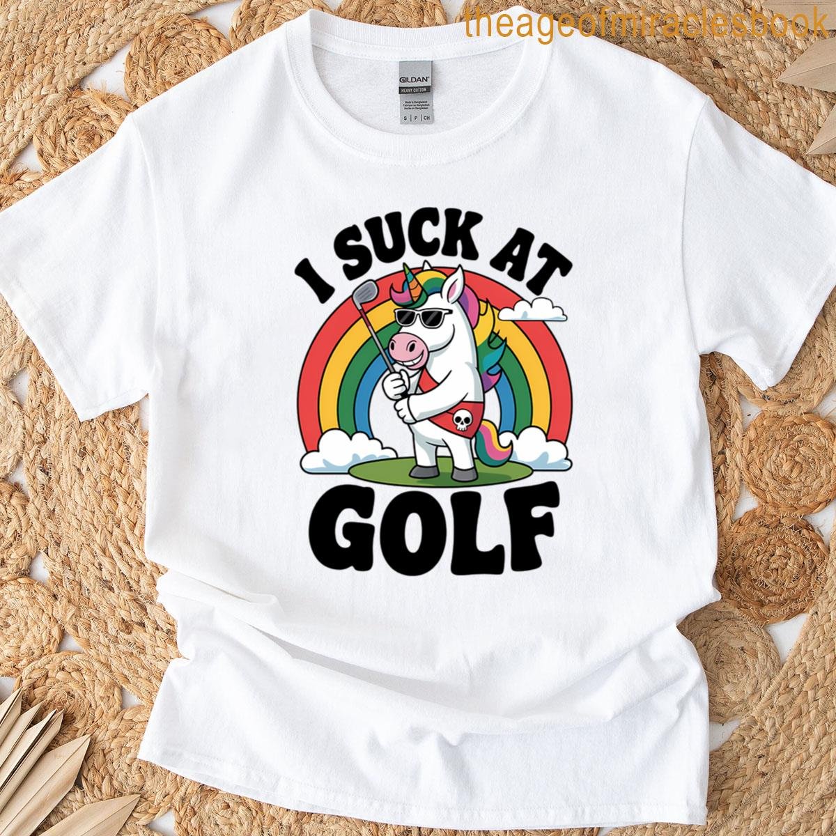 Funny Golf Unicorn Sarcastic Golfing T-shirt