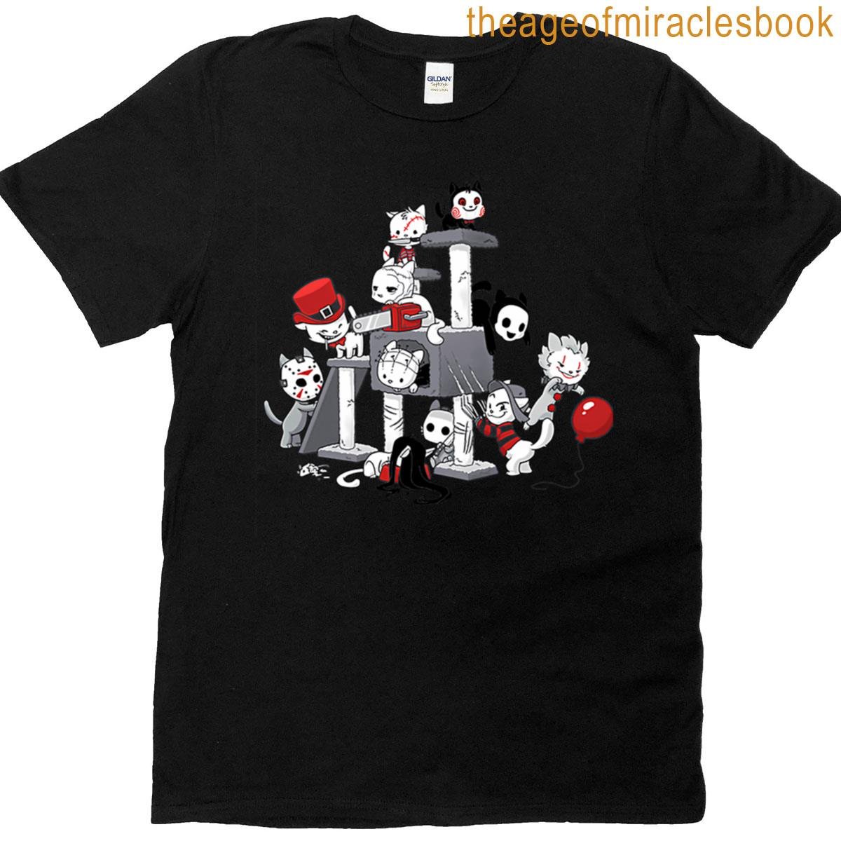 Horror Cats Halloween T-shirt