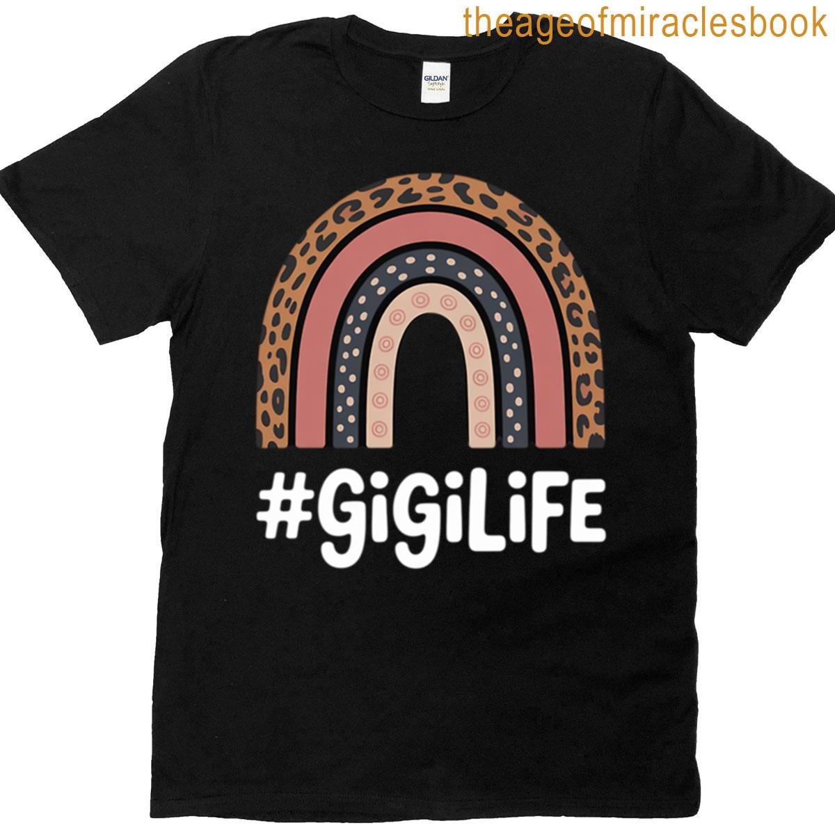 Leopard Rainbow Christmas Fall T-shirt