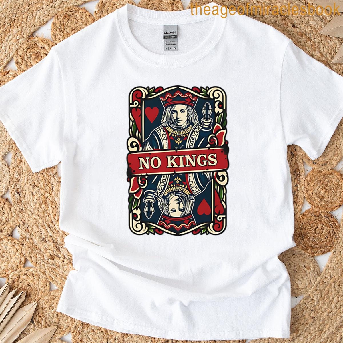 No Kings Playing Card Statement T-shirt
