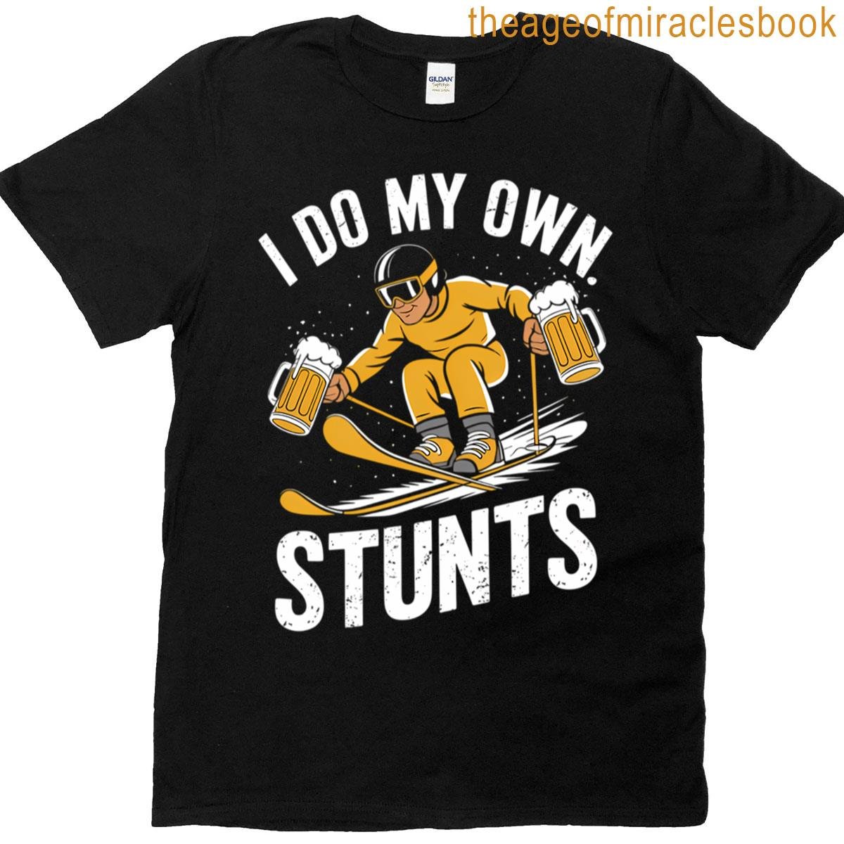 Ski Funny Drinking Beer Skier Skiing T-shirt