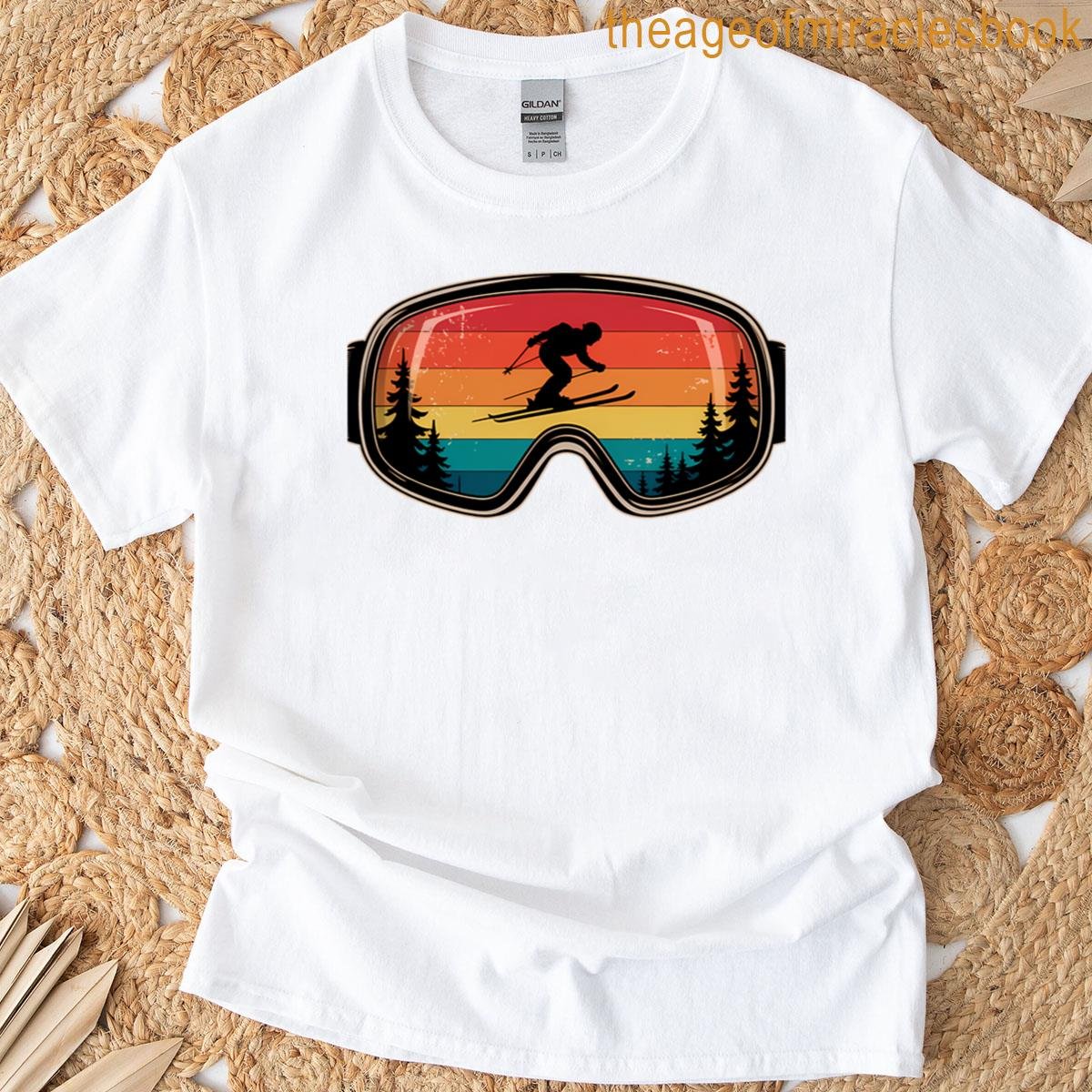 Ski Mountain Snow Skiing Winter Vacation T-shirt