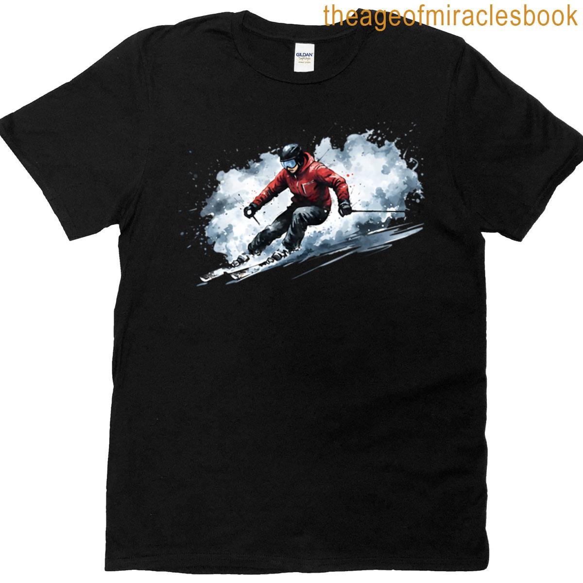 Ski The Powder Dynamic Freeride Art T-shirt