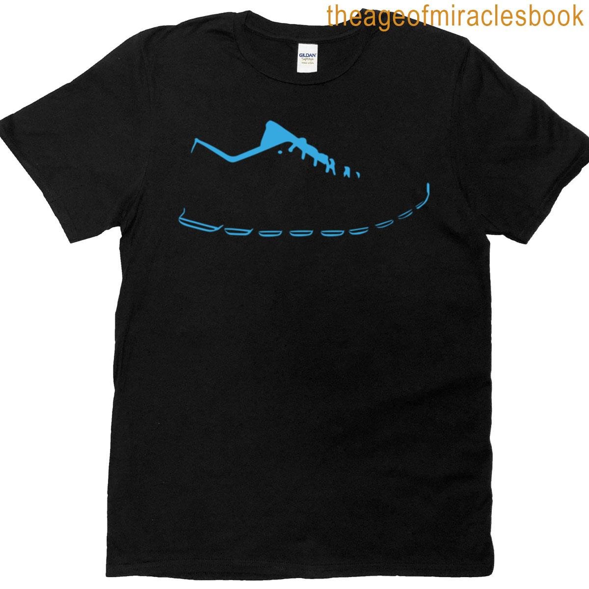 Sneaker Blue Minimalist Drawing T-shirt
