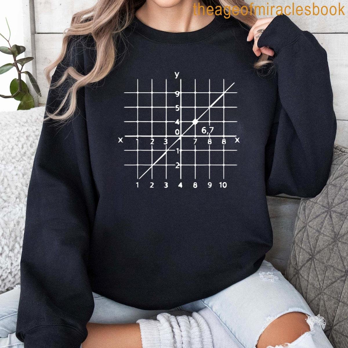Vintage Math Teacher Coordinate Design For Smart Students T-shirt - Image 4