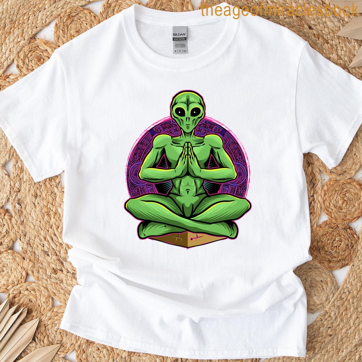 Alien Meditating In Space T-shirt