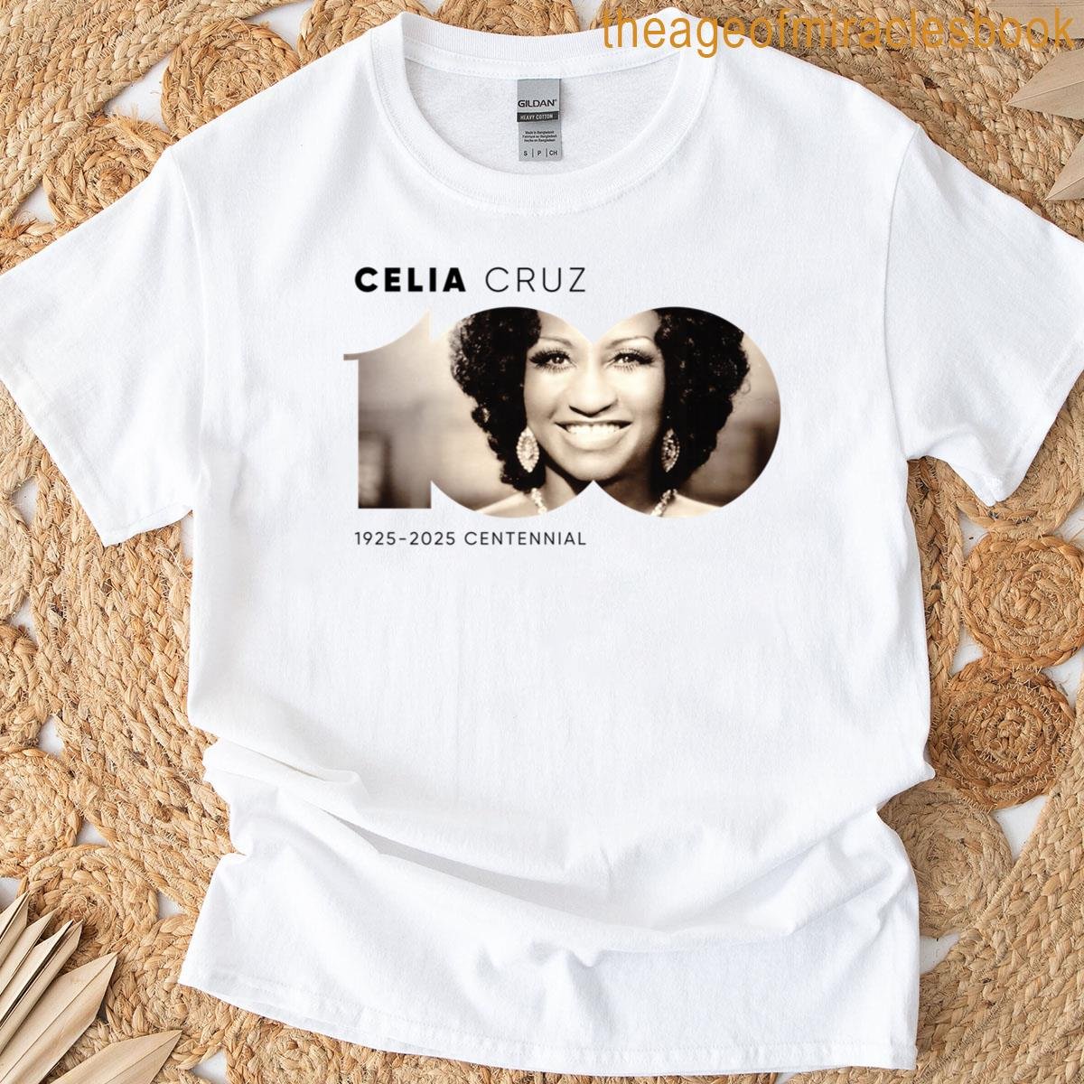 Amazon Exclusive Celia Cruz Centennial Logo T-shirt