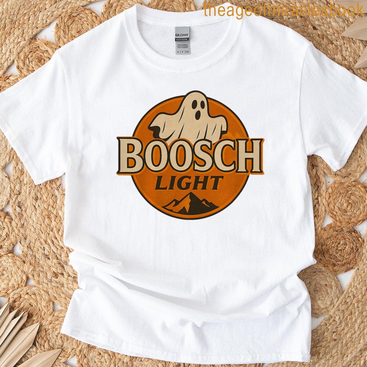 Boosch Light Funny Halloween Ghost Logo Premium Tri-blend T-shirt