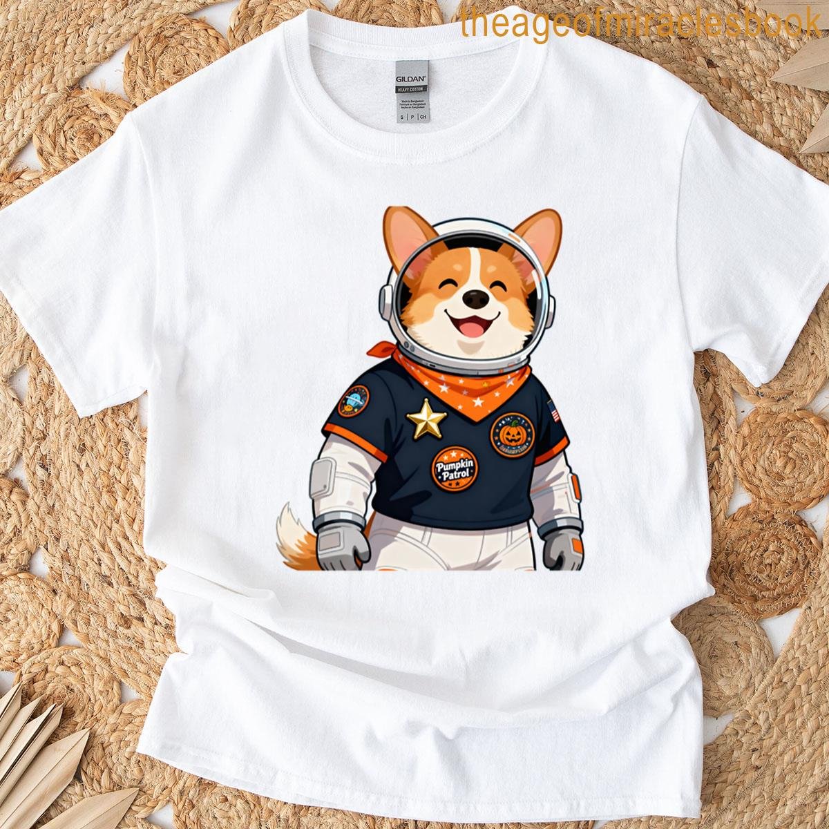 Cute Dog Space Halloween Tee T-shirt