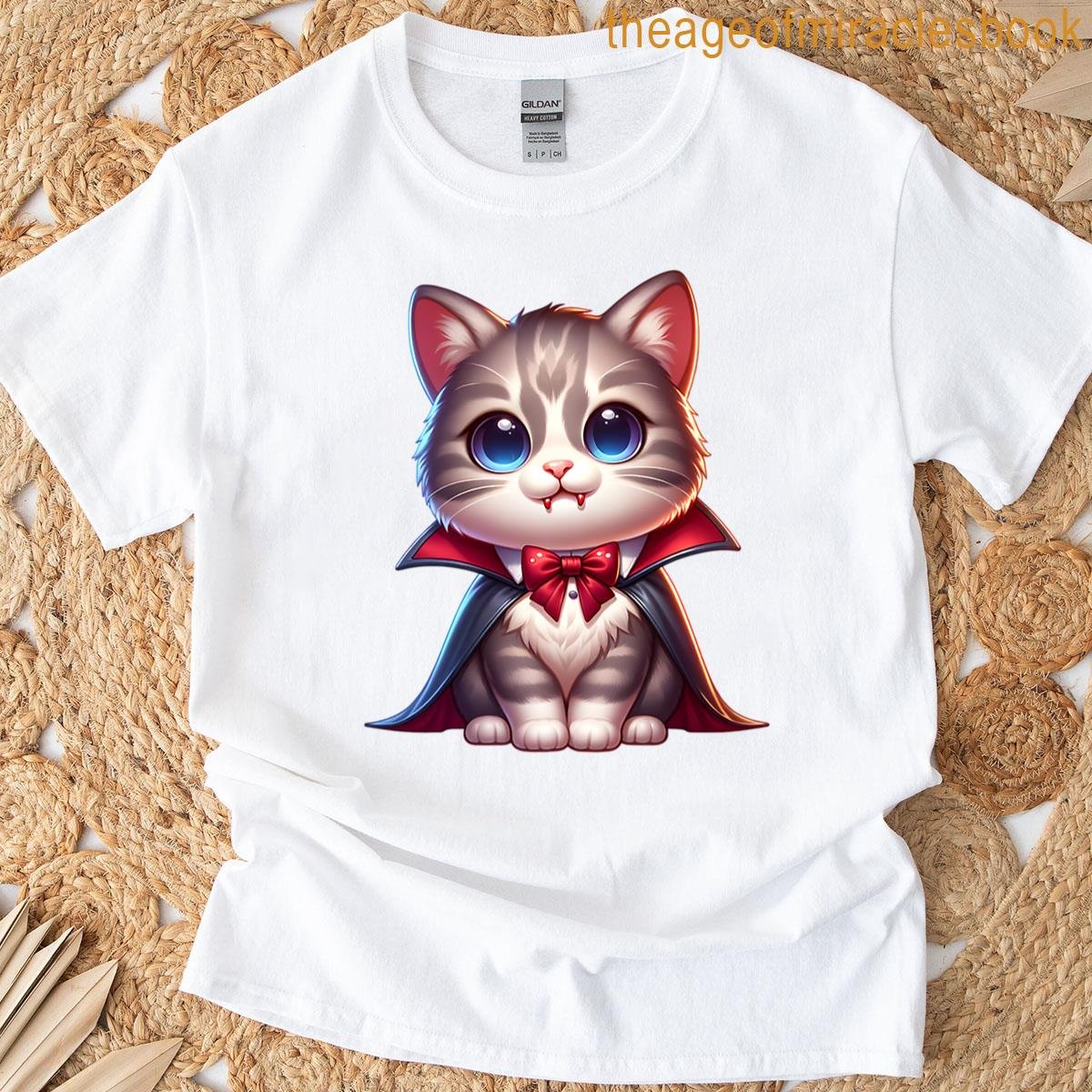 Cute Vampire Cat Oversized T-shirt