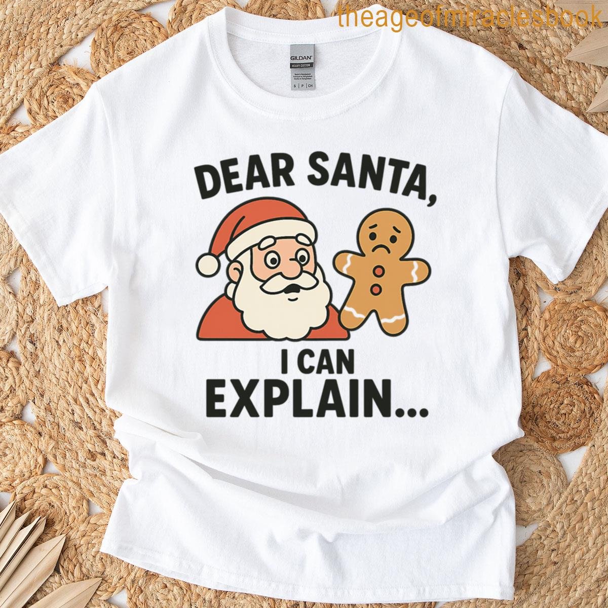 Dear Santa I Can Explain Funny Christmas Design T-shirt