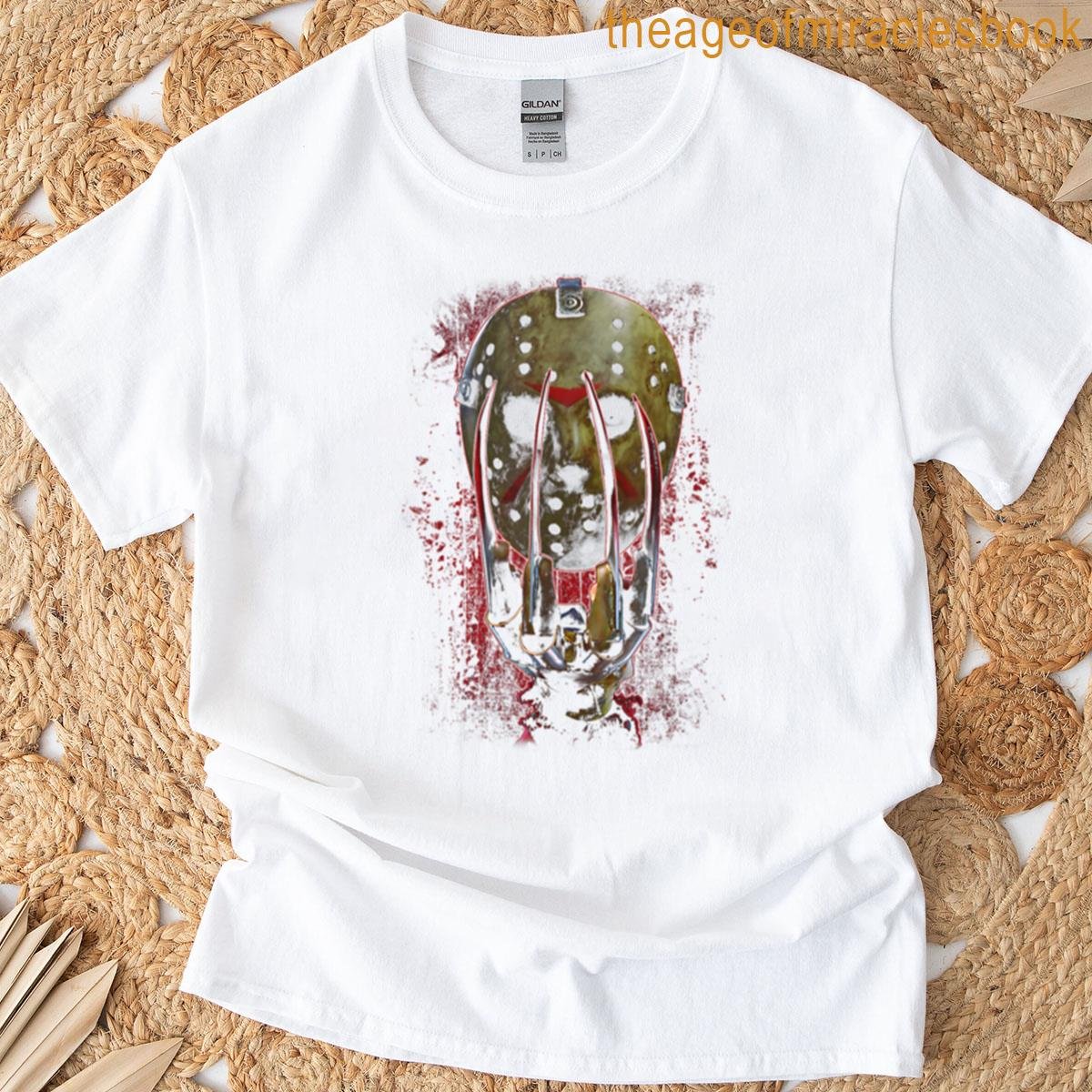 Freddy Vs Jason Mask And Claws T-shirt
