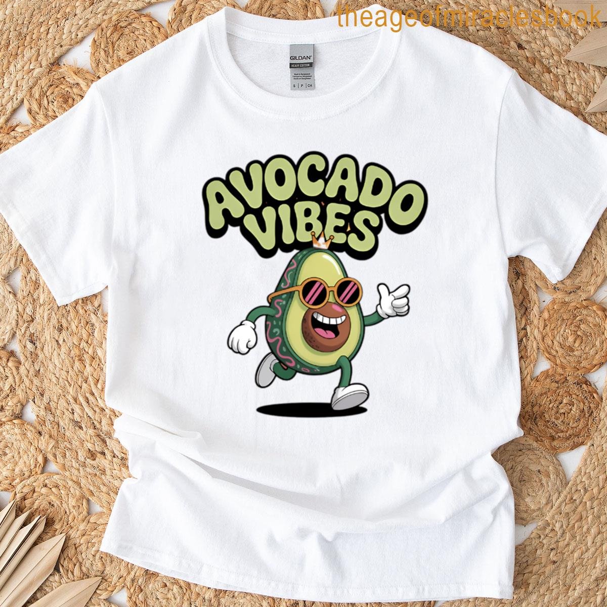 Funny Cool Avocado Cartoon With Sunglasses T-shirt