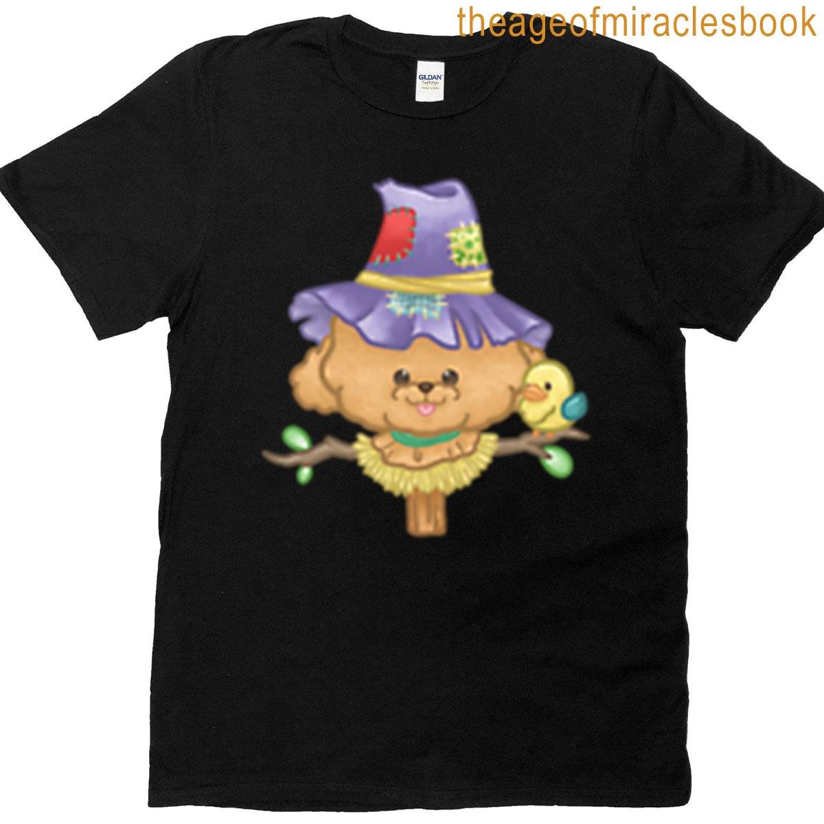 Halloween Scarecrow Poodle T-shirt