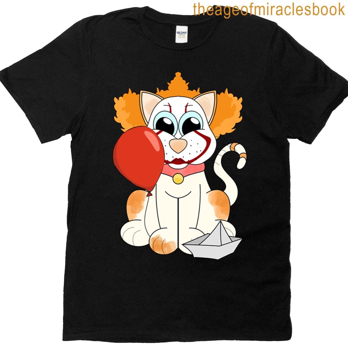 Halloween Scary Pennywise Cat T-shirt