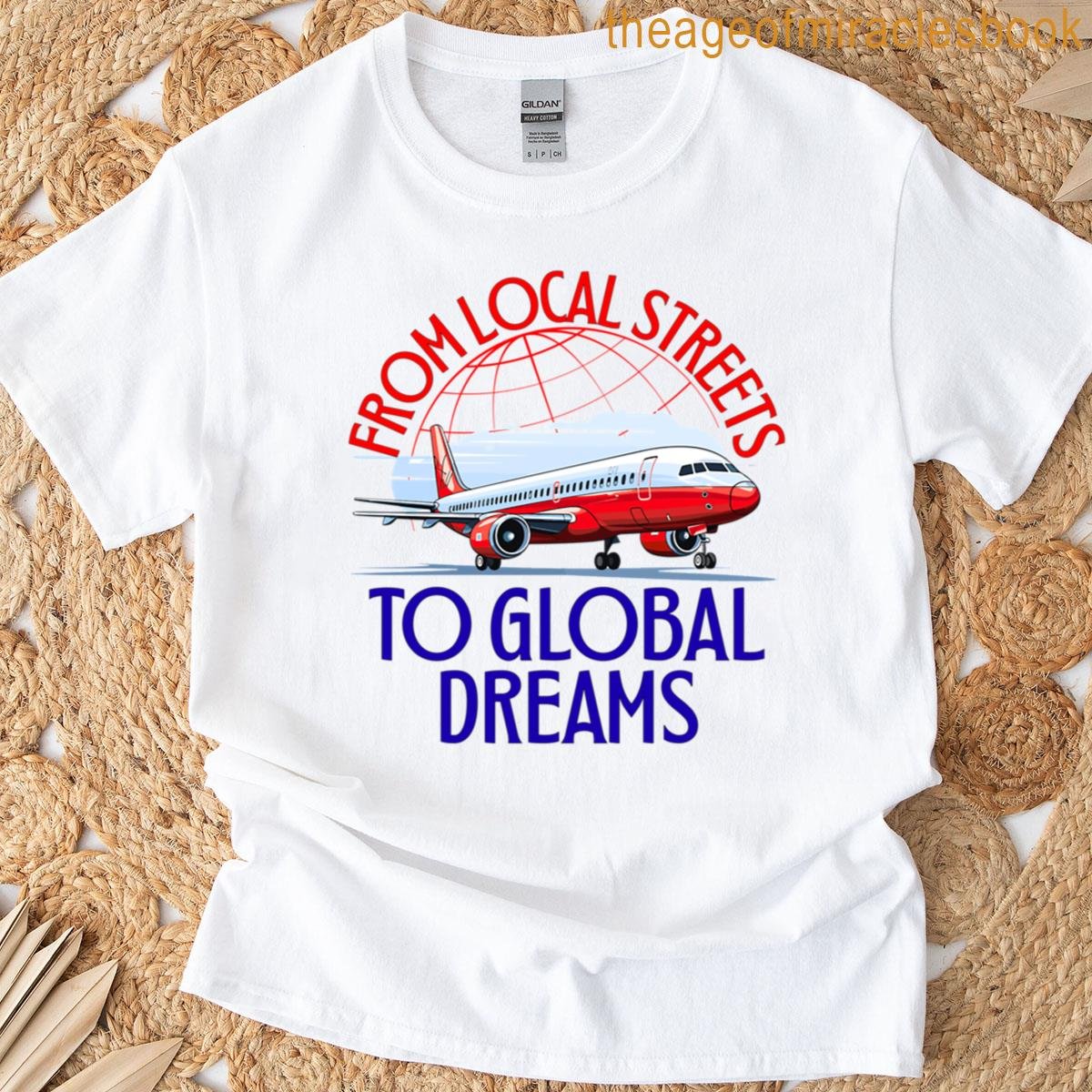 Local Roots Global Dreams Cultural Design T-shirt