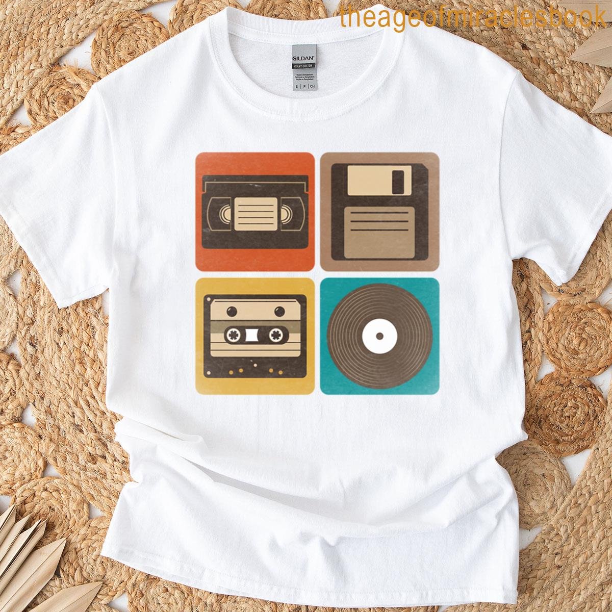 Old School Tech Vintage Media Icons T-shirt