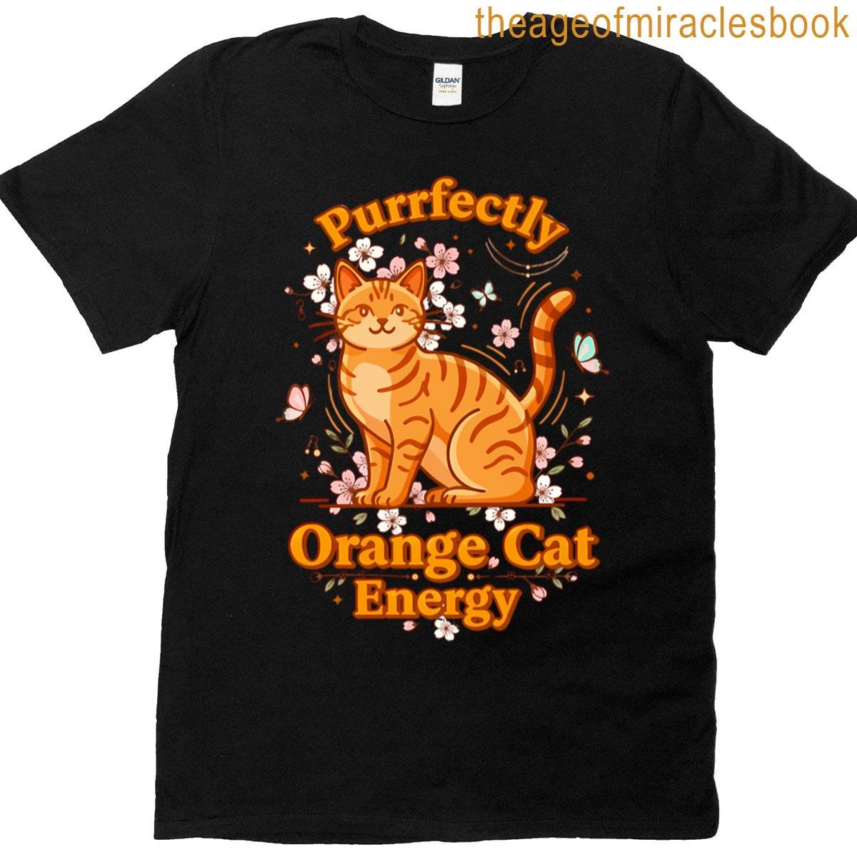Orange Cat Energy Oversized T-shirt