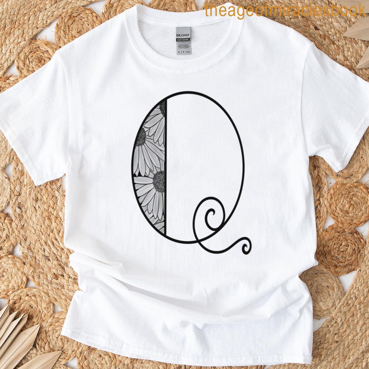 Sunflower Inspired Letter Q T-shirt