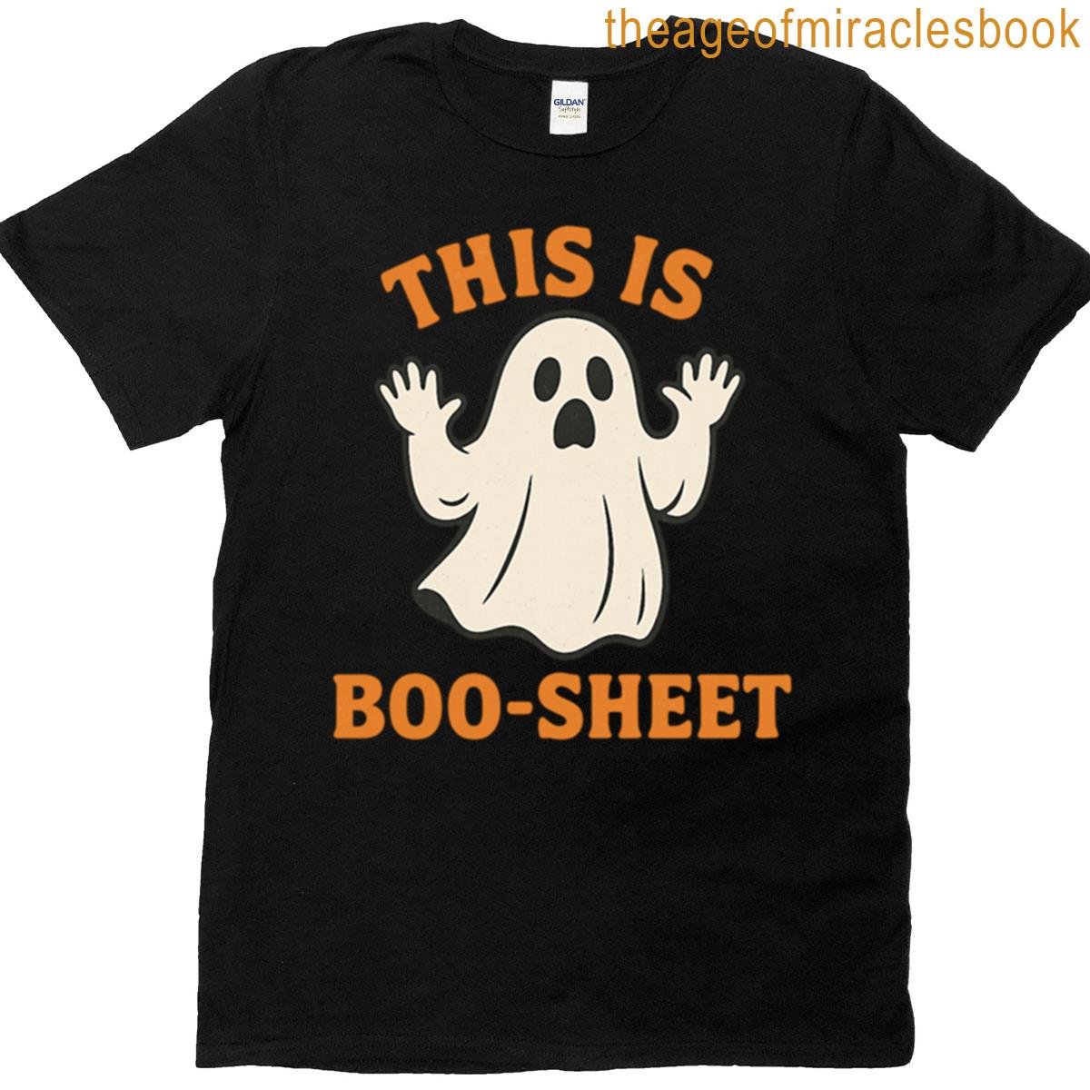This Is Boo-sheet Funny Halloween Ghost Design T-shirt