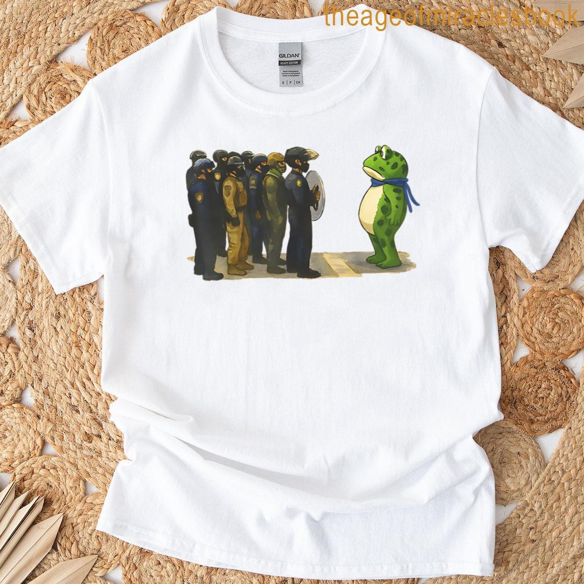 Vintage Resist Frog Protest Art T-shirt
