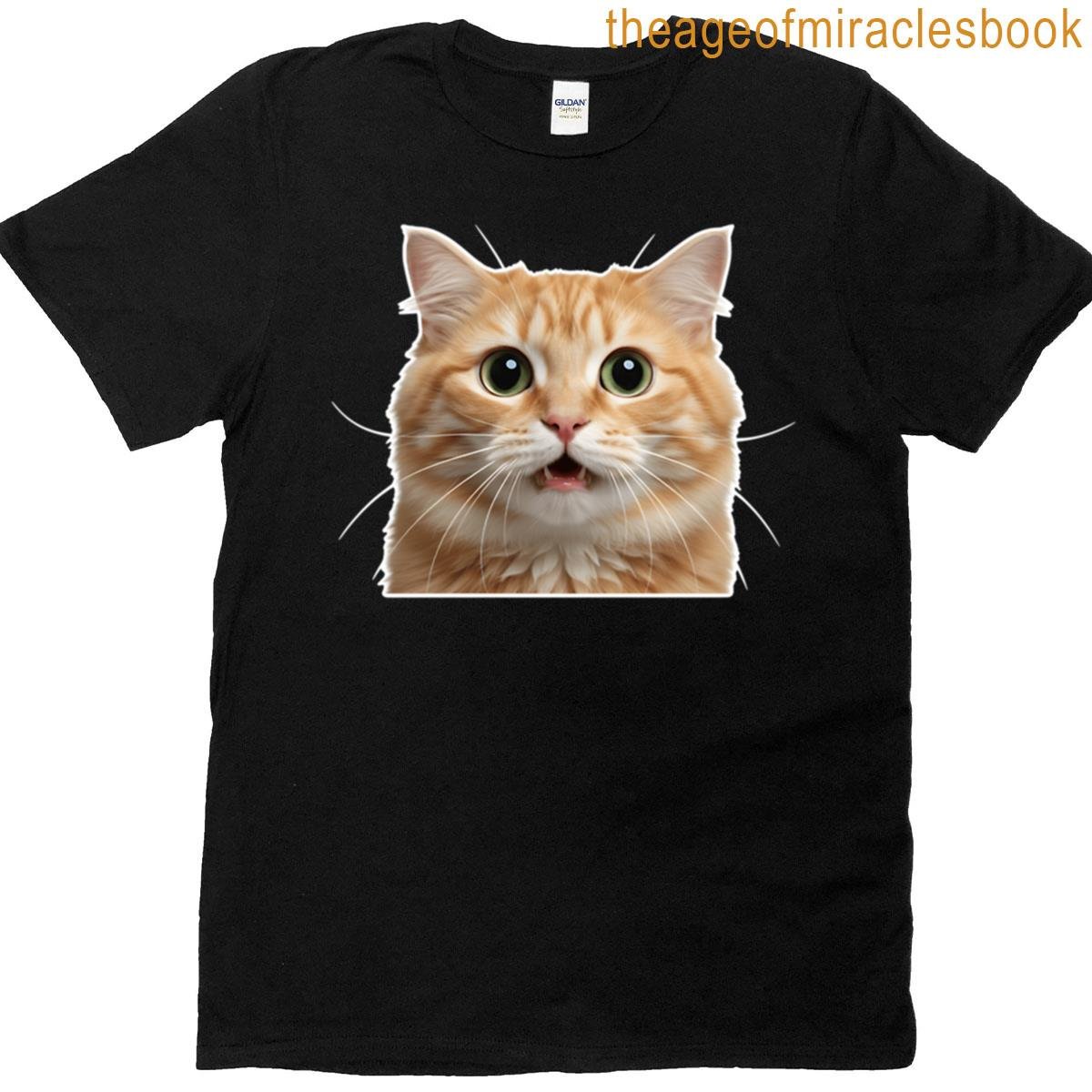 Wide-eyed Cat Reaction T-shirt