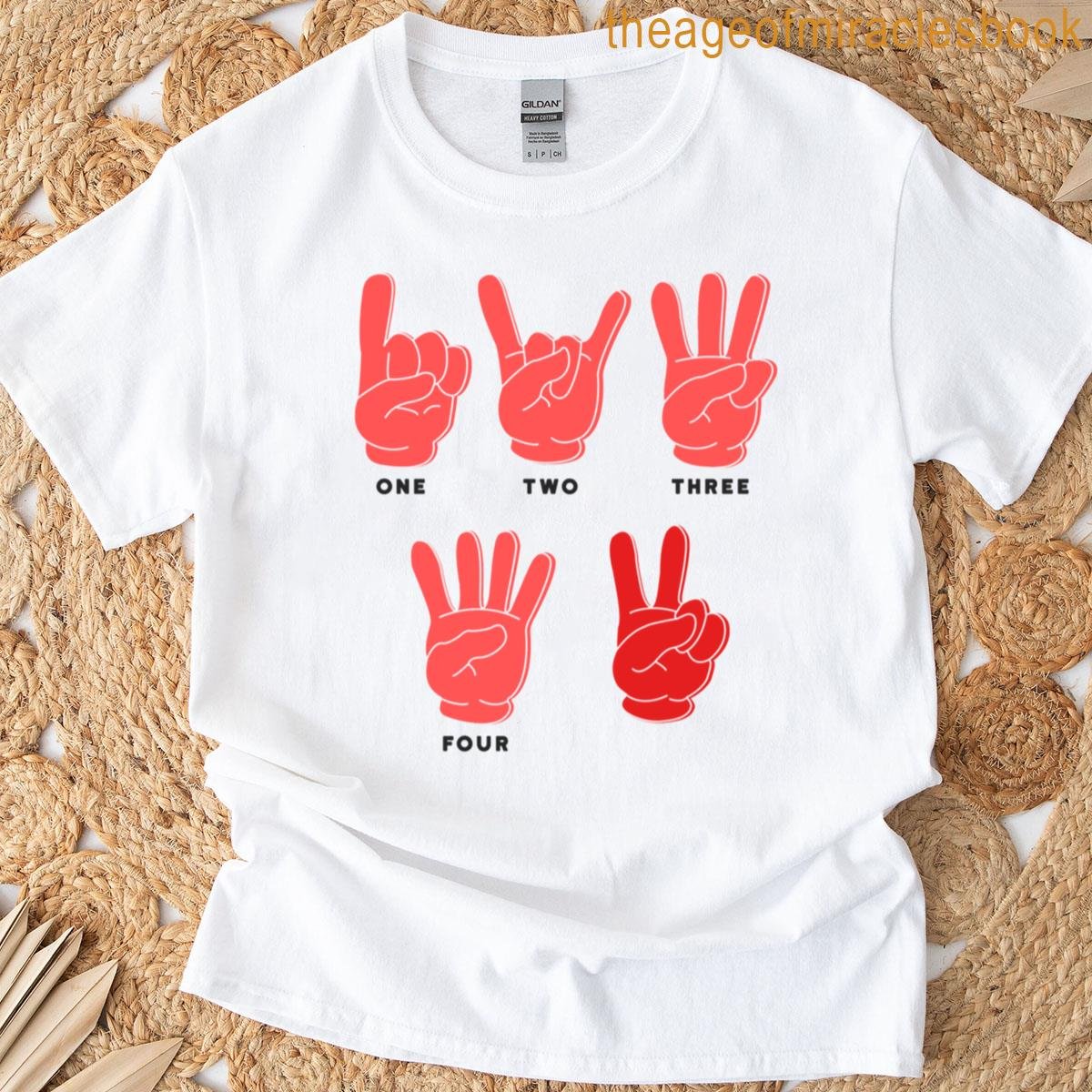 One Two Three Four V T-shirt
