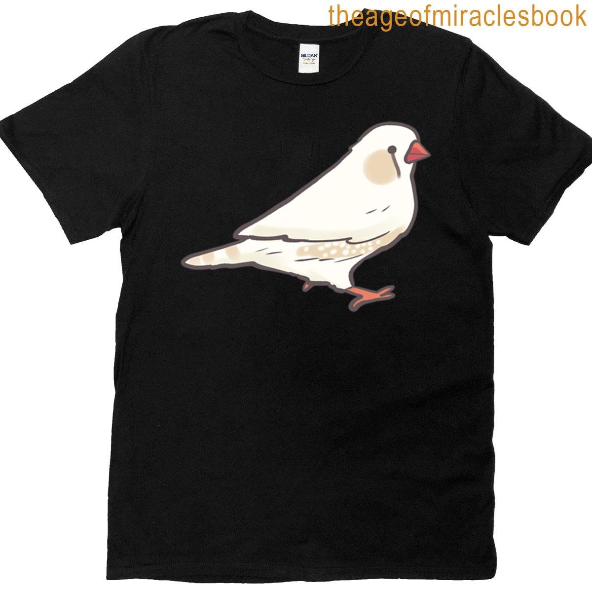 White Zebra Finch Drawing T-shirt