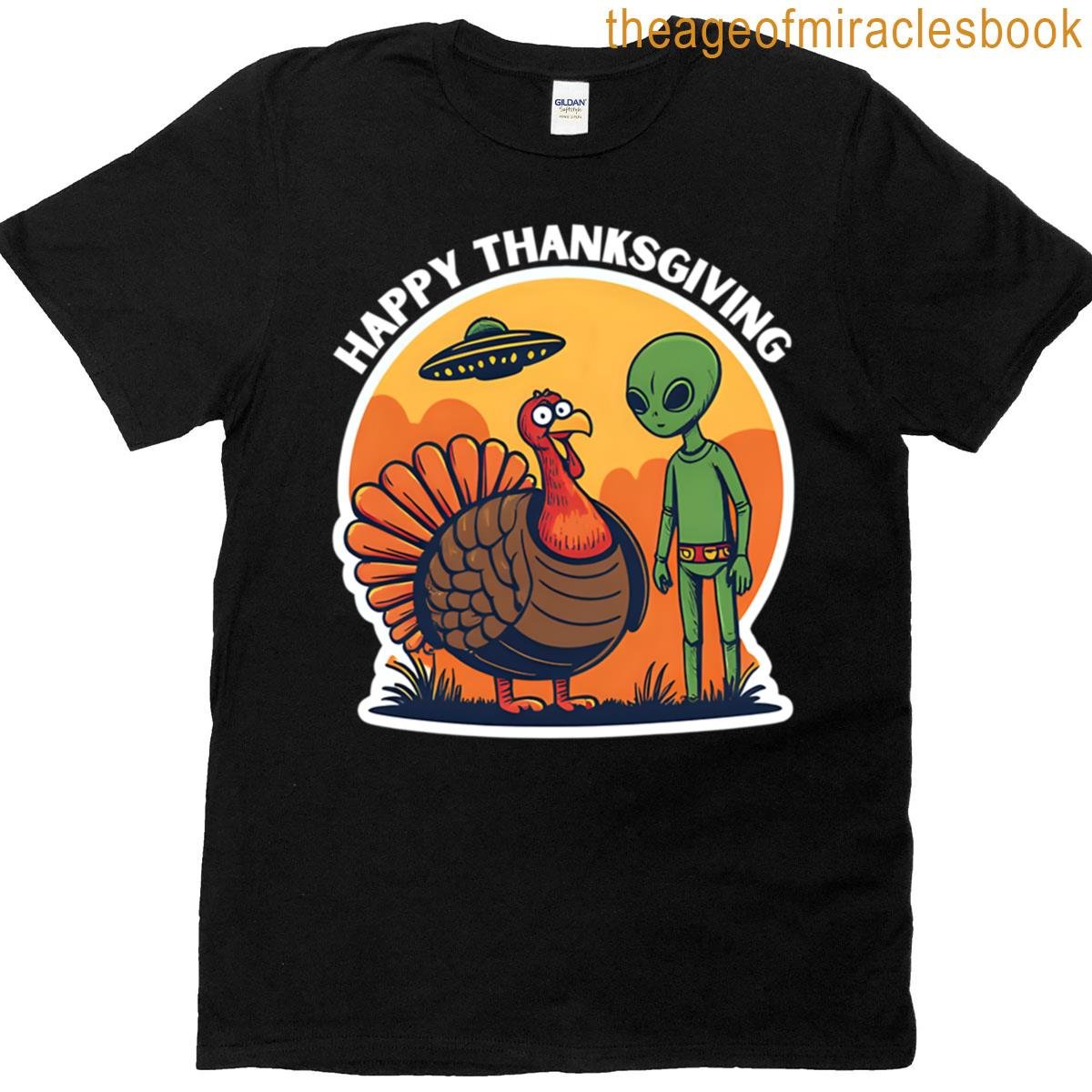 Alien Turkey Ufo Selfie T-shirt
