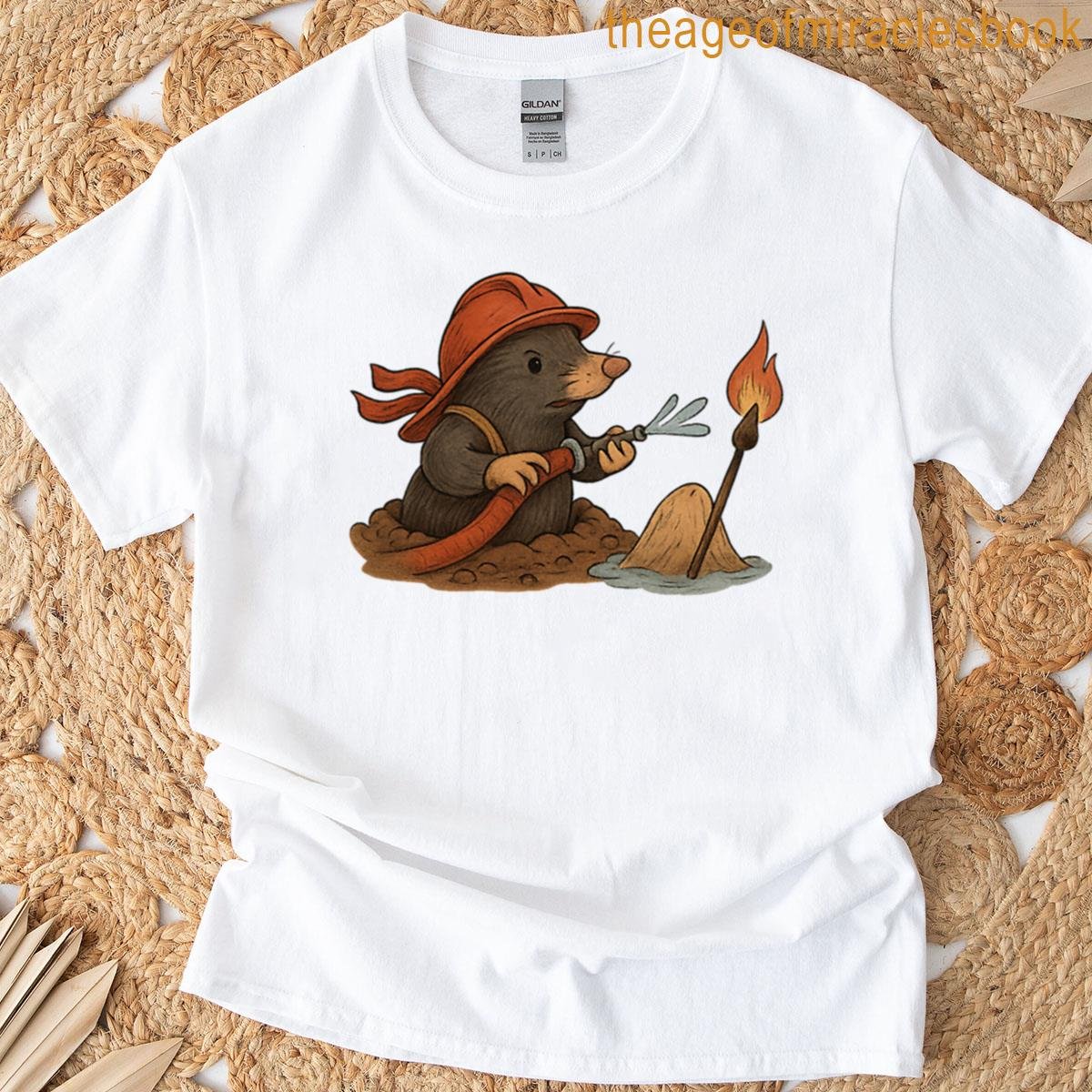 Brave Mole Firefighter T-shirt
