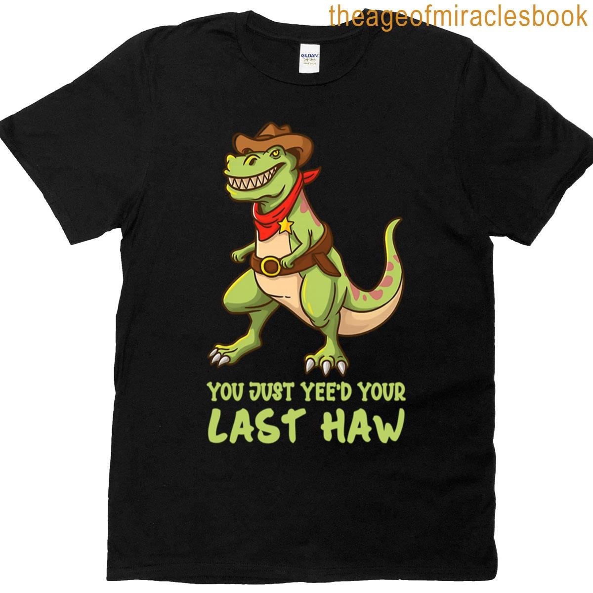 Cowboy Dinosaur Funny T-rex T-shirt