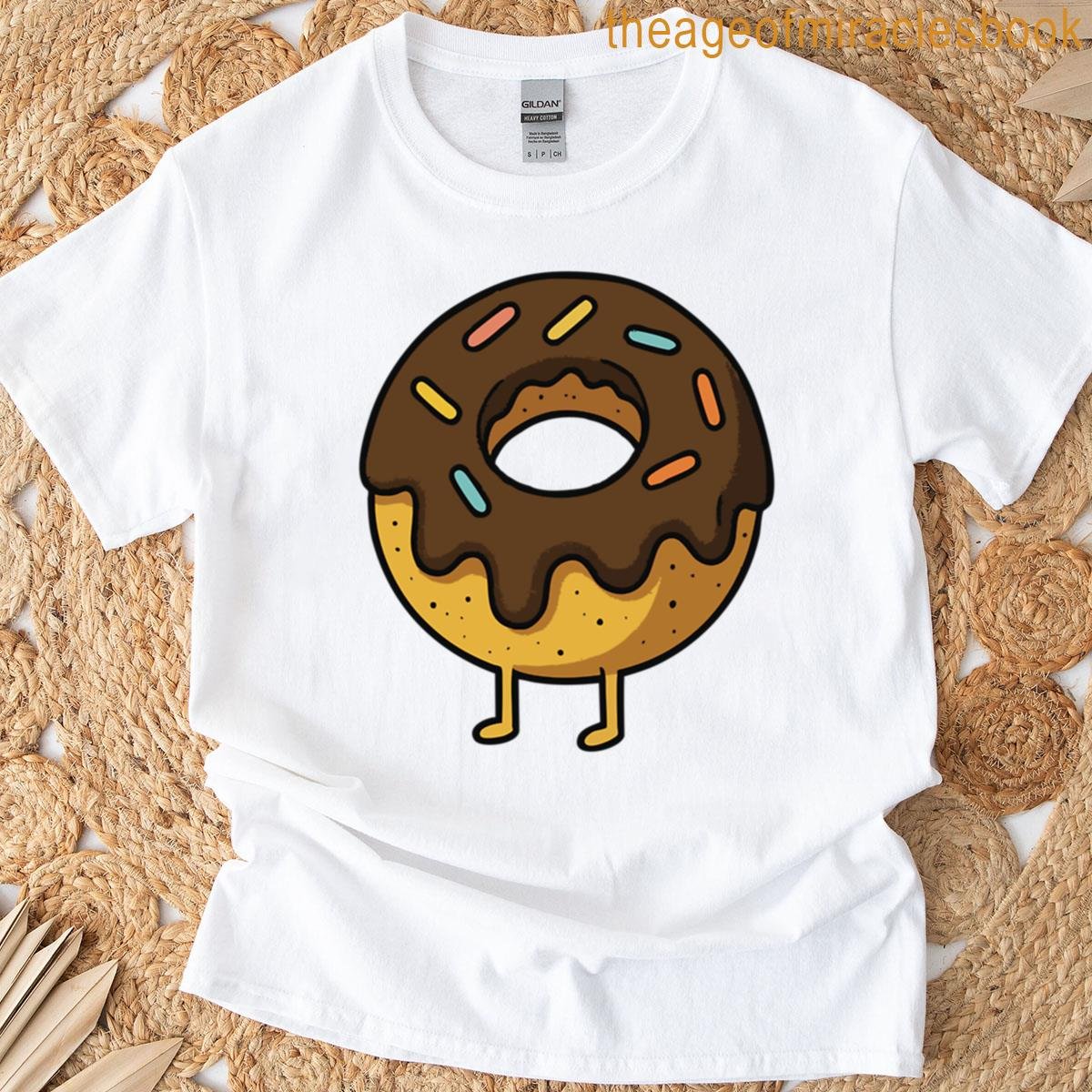 Cute Doughnut Design Delicious Snack T-shirt