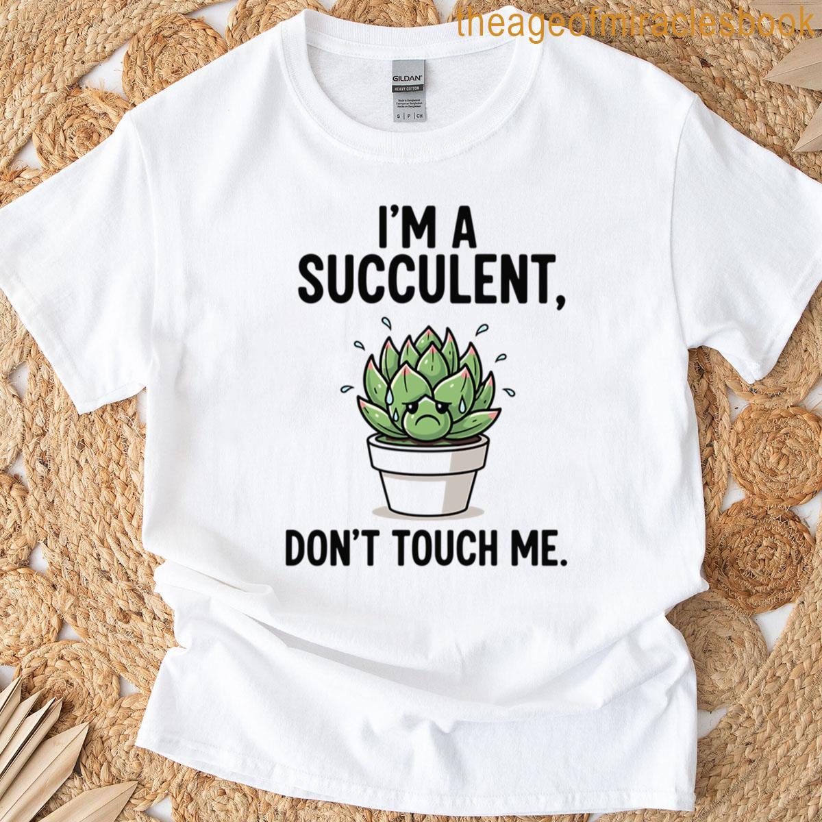 Don’t Touch Me Crying Succulent Cartoon Oversized T-shirt