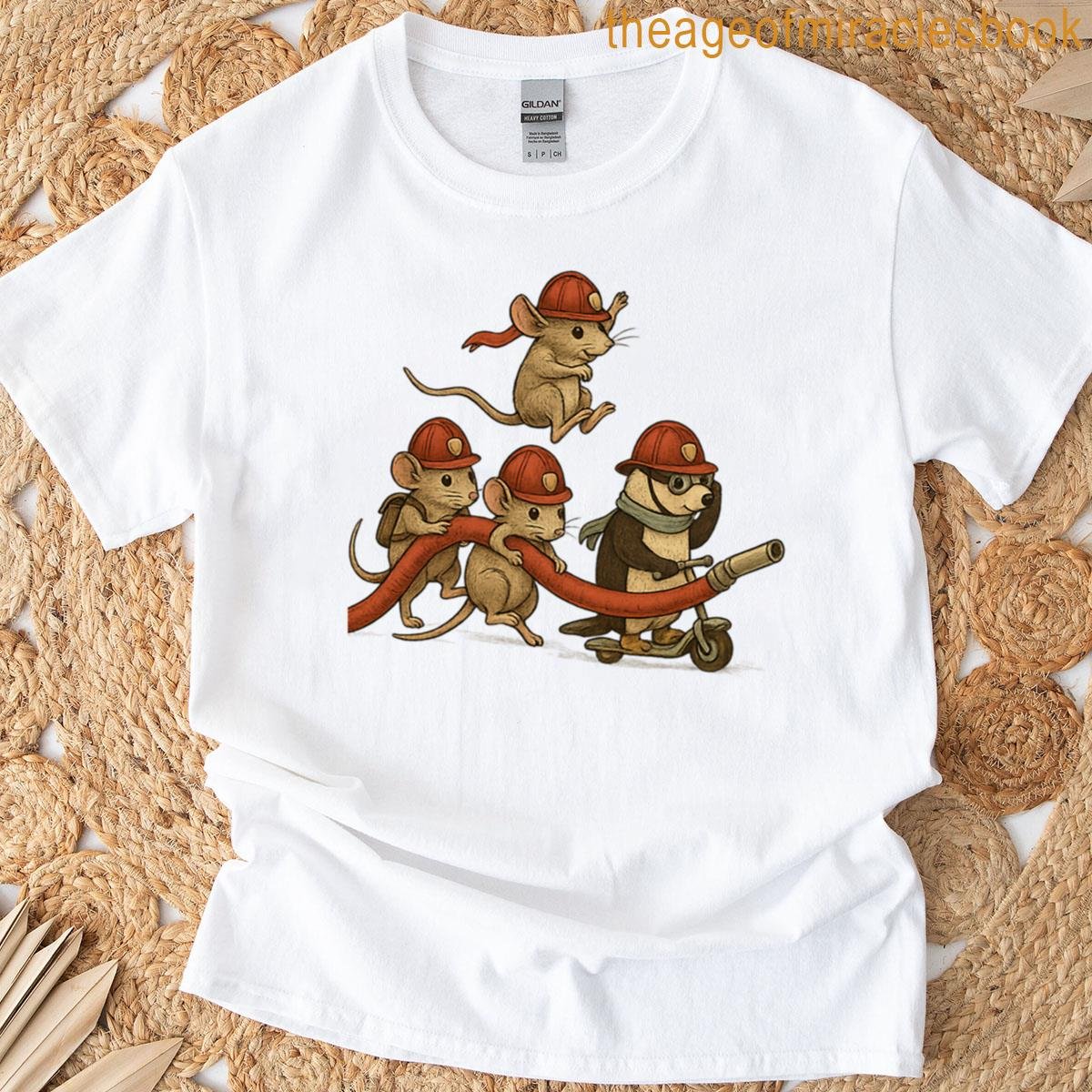 Firefighter Mice Team Oversized T-shirt