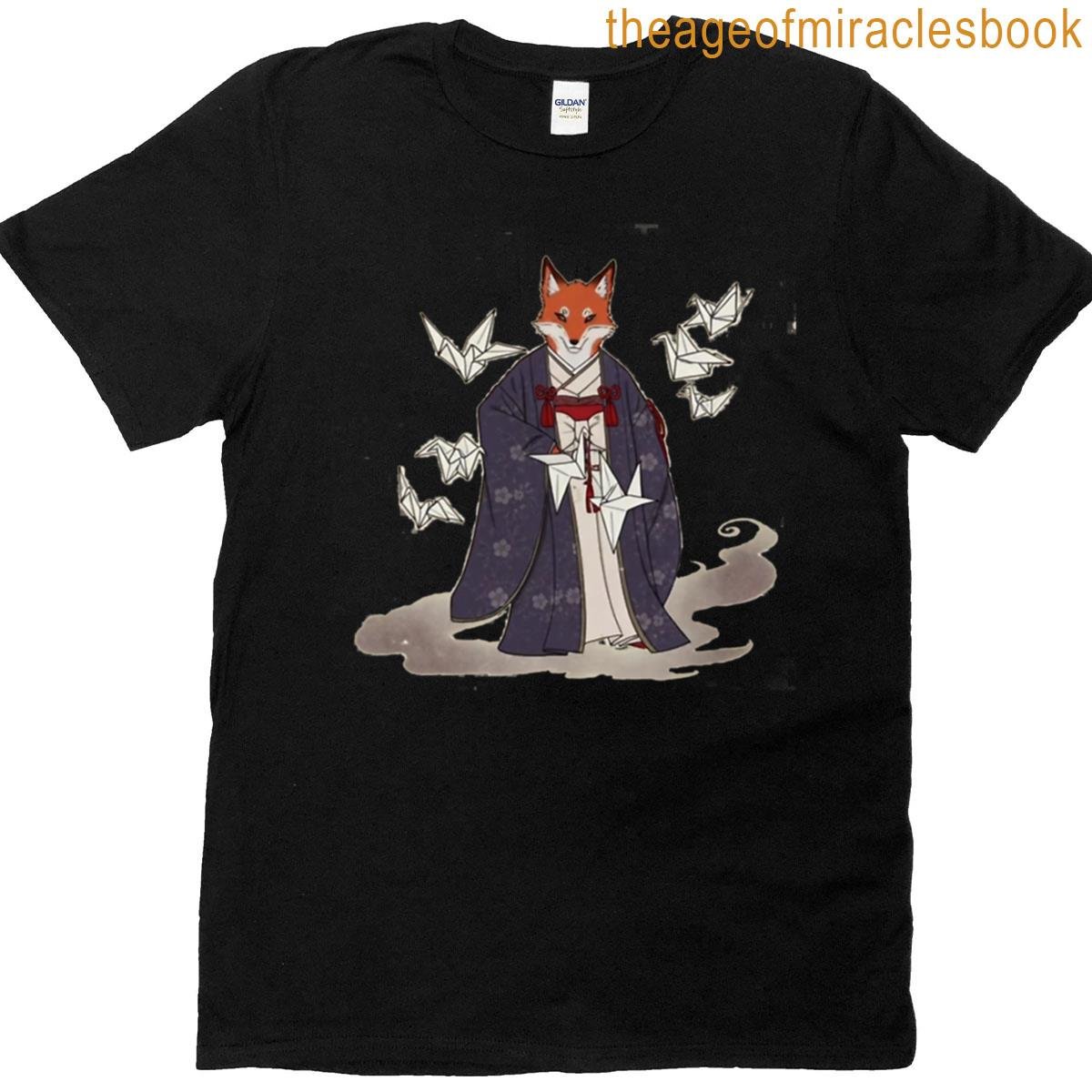 Fox Surrounded By Origami T-shirt