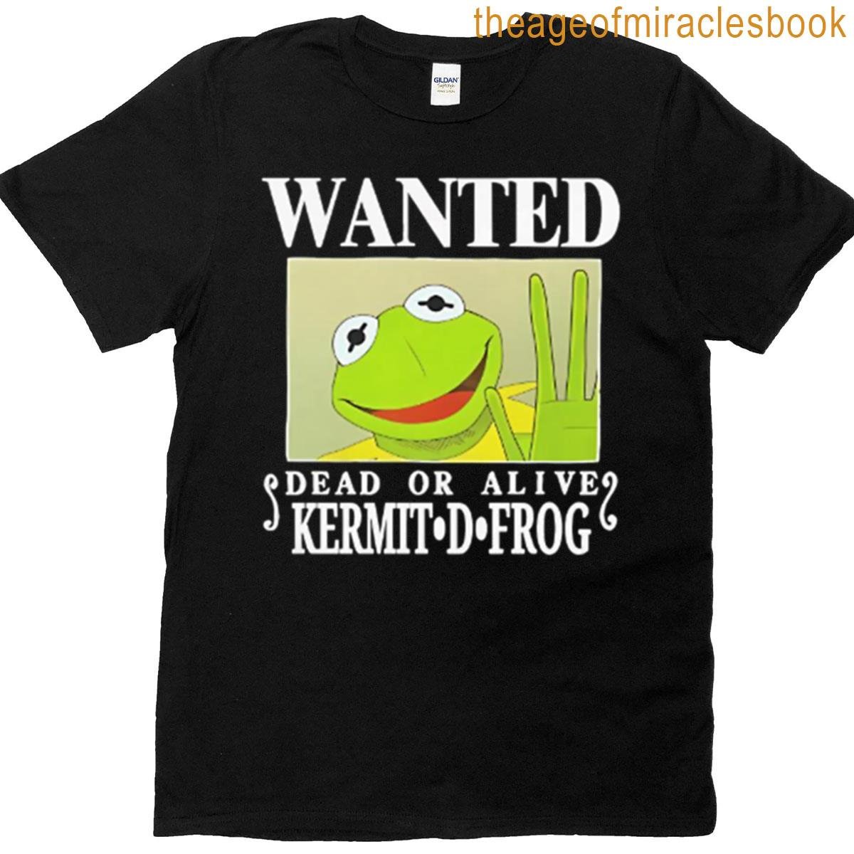 Funny Frog Wanted Poster T-shirt