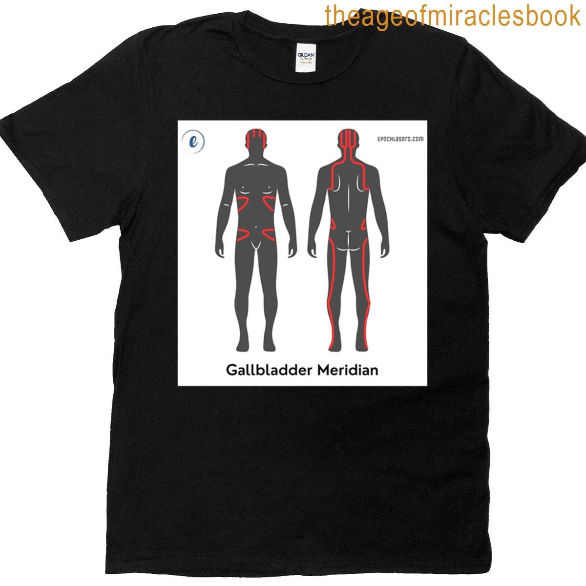 Gallbladder Meridian Chart – Epoch Lasers Holistic Approach T-shirt