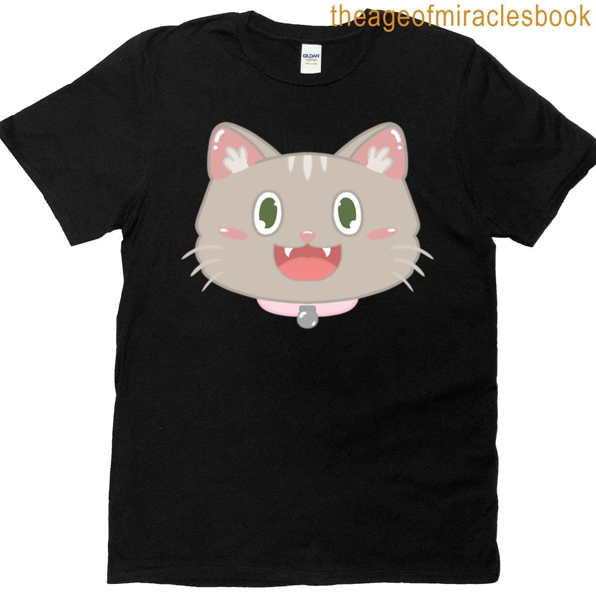 Gray Cute Cat Oversized T-shirt