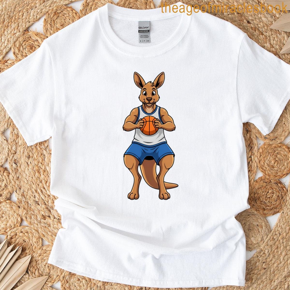 Kangaroo Basketball Player Mascot T-shirt