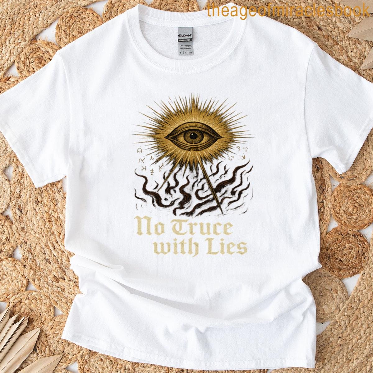 Make No Peace With The Devil All Seeing Eye Occult Design T-shirt