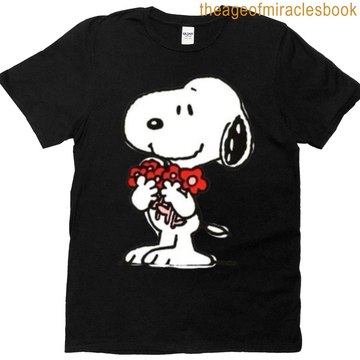 Snoopy Flowers Love T-shirt